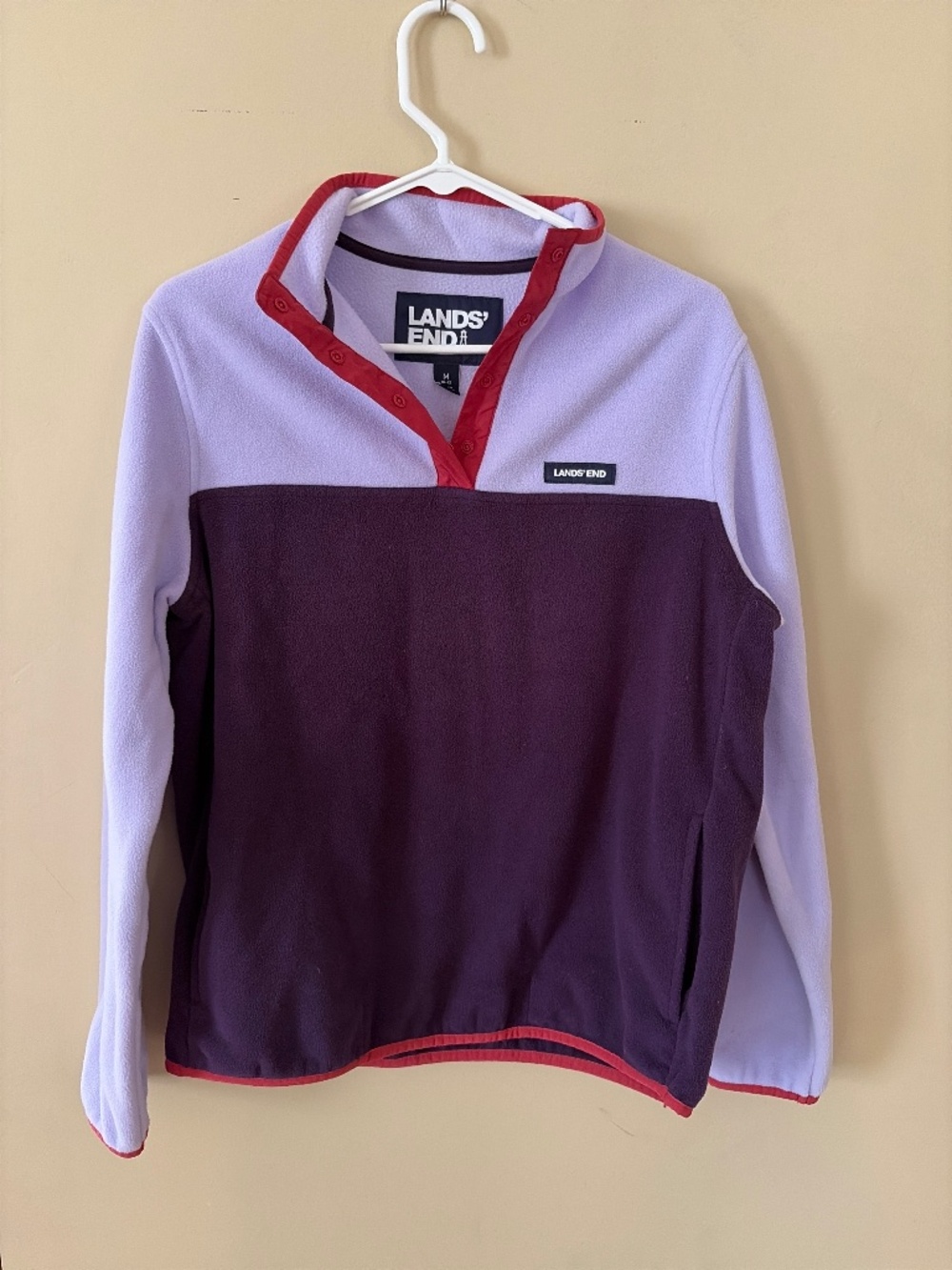 Quarter button fleece pullover